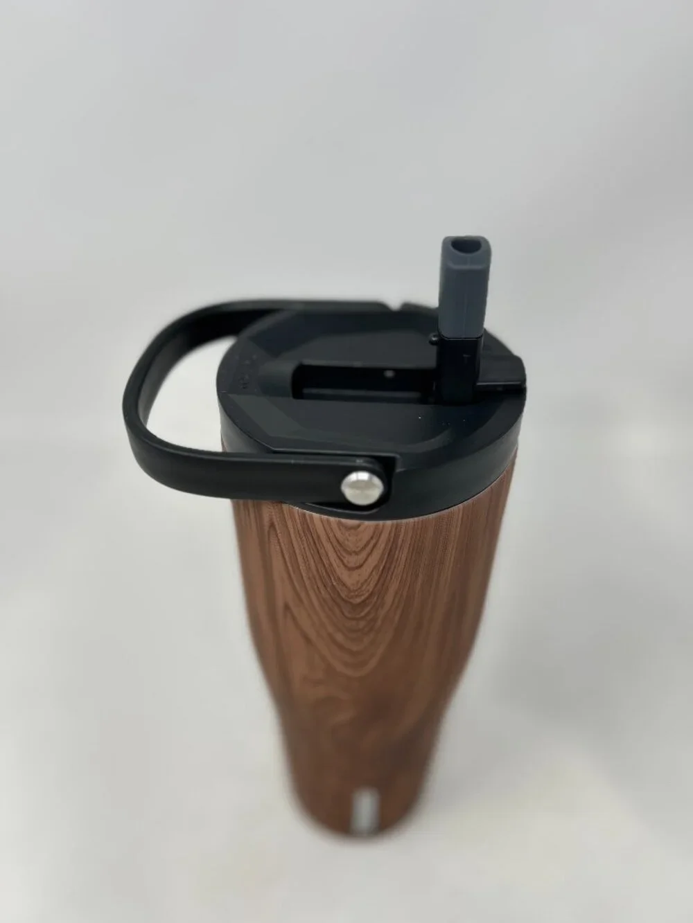 Corkcicle Brown Woodgrain Travel Tumbler with Carry Handle - Go Cup XL 30 Ounces